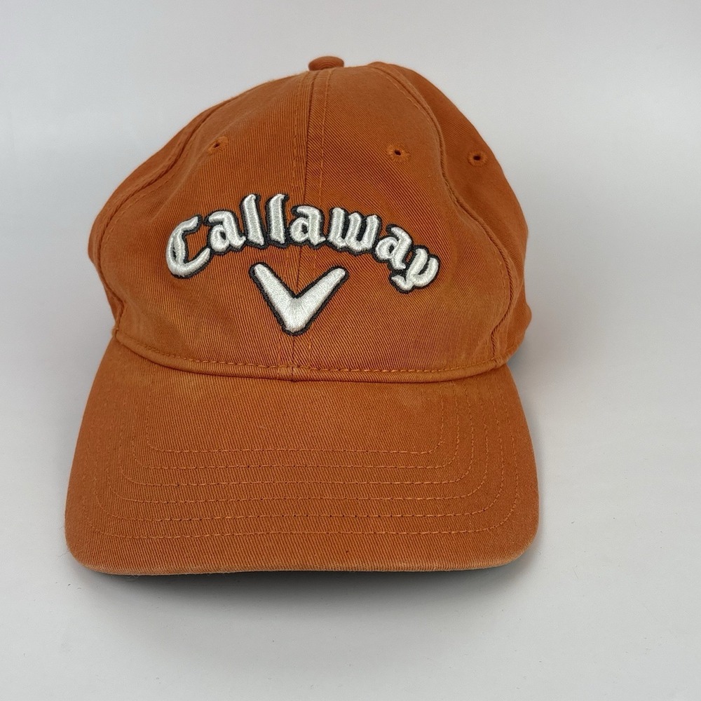 Callaway Golf Orange Cotton One Size Fits Most Baseball Cap Hat Adjustable